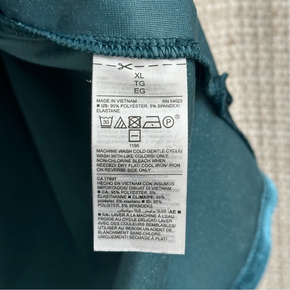 Old Navy Velour Velvet Short Sleeve Flowy Top Teal Blue Sz XL Boho Western Rodeo - Picture 7 of 7